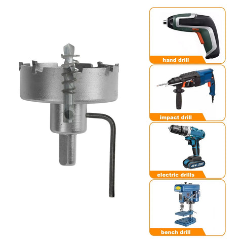 Pro Grade 23 Piece Carbide Hole Saw Kit With Pilot Bits From 5/8 to 4 Inch Set for Metal Wood Plastic Stainless Steel with drill options