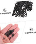 Spring Steel Wave Washers Kit, 500-Piece Assortment For Electrical And Automotive Repairs, Elastic Gaskets To Prevent Bolt Loosening, Sealing Washers For Household Appliances And DIY Projects, black wave washers in hand
