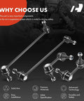 Front And Rear Sway Bar End Link Kit For Honda CR-V 2007 To 2016 Beefed Up Stabilizer Links With Grease Packed For Smooth Operation Tougher Durability And Quick Install, steel links shown