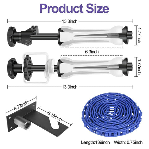 No Sweat Professional Photography Backdrop Roller Stand Featuring Secure Wall And Ceiling Mount Single Roll Background Support Kit For Quick Pro Sessions