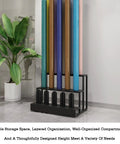 Killer Heavy Duty Storage Rack For Roll Materials With Adjustable Leveling Feet For Garage Workshops, displaying multiple rolls in an organized space.