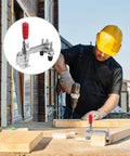 Heavy Duty Vertical Toggle Clamps Quick Release Metal Hold Down Vise Pro Level Fast Acting Workshop Tool used for securing wood.