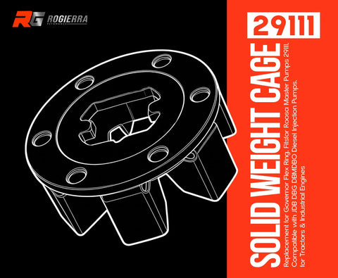 Beefed Up Solid Weight Cage Replacement For Governor Flex Ring Fits Roosa Master Pumps 29111 Compatible With JDB DBG DBM DBO Diesel Injection Pumps For Tractors And Industrial Engines, black finish