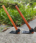 Multi Function Garden Hoe Tool With Long Wooden Handle For Weeding And Soil Loosening Hammer And Nail Puller outdoor display