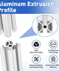 Four Pack 1010 Aluminum Extrusion Profile 400mm Long European Standard Anodized Linear Rail for 3D Printers details