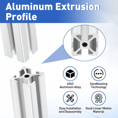 Four Pack 1010 Aluminum Extrusion Profile 400mm Long European Standard Anodized Linear Rail for 3D Printers details