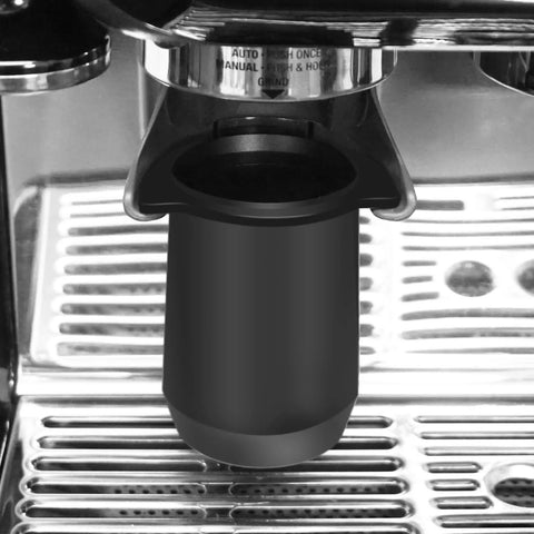 54mm Espresso Dosing Cup For Portafilter With Grinder Activating Ring Matte Black Grounds Cup in espresso machine setup