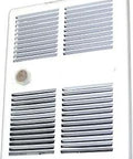 Midsized Fan Forced Wall Heater With 2 Pole Thermostat In White Finish 2000 And 1500 W High Airflow front view showing vents
