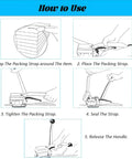 How to use Heavy Duty Stainless Steel Strapping Tool Manual Belt Bundler for 13 to 19mm metal strap packers.