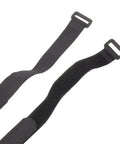 Close-up of black hook-and-loop straps from Couch Sectional Connectors Set Of 30 Pieces With Hook And Loop Straps No Drill Fasteners.