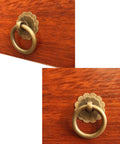 Six Pack Vintage Style Brass Ring Pulls Set 2.5 Cm Ring Diameter With 0.87 Inch Screws Solid Brass Construction Rust Resistant Easy Mount