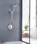 High Pressure Shower Head With 10 Modes Handheld Spray For Deep Clean Power Wash Tub Tile And Pets 4.7 Inch Rain Shower Head wall-mounted