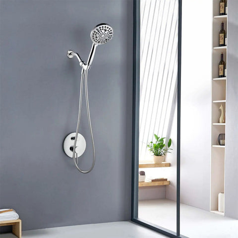 High Pressure Shower Head With 10 Modes Handheld Spray For Deep Clean Power Wash Tub Tile And Pets 4.7 Inch Rain Shower Head wall-mounted