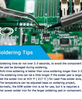 Ultra Thin 0.015 Inch Solder Wire Rosin Flux Core Lead Free For Fine Electronics close-up soldering on a circuit board