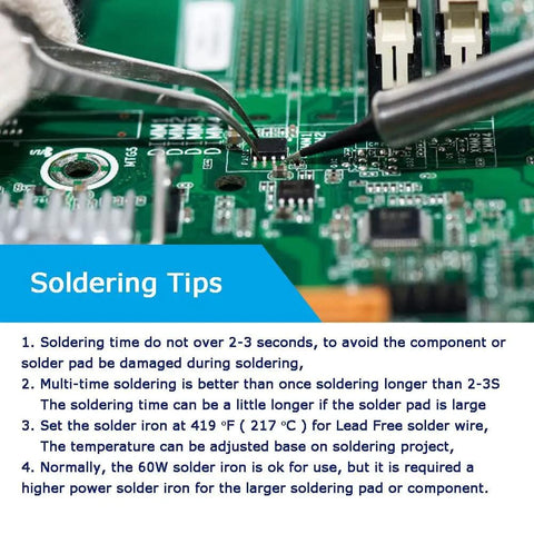 Ultra Thin 0.015 Inch Solder Wire Rosin Flux Core Lead Free For Fine Electronics close-up soldering on a circuit board