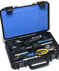 All In One Portable Soldering And Hot Air Rework Kit With PID Temperature Control 65W Soldering Iron 31 Piece Set in case