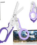 Six In One Heavy Duty Emergency Trauma Shears With Window Breaker And Multi Tool Scissors Oxygen Can Opener Knife Saw Scale for outdoor use