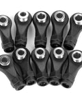 Beefy Two Point Five Millimeter Tie Rod End Link Ball Joint Set For 1 18 TRX4M Bronco Defender RC Car ten black 2.5mm ends