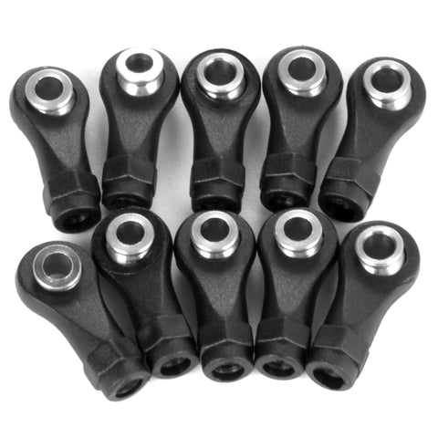 Beefy Two Point Five Millimeter Tie Rod End Link Ball Joint Set For 1 18 TRX4M Bronco Defender RC Car ten black 2.5mm ends