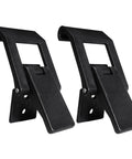 Heavy Duty Case Latch Replacement Set Black Two-Hole Mount Hardware, two black metal latches for toolbox repair