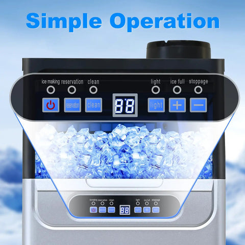 Control panel of Commercial Ice Maker 100 Lbs Per Day Under Counter Or Freestanding 22 Lbs Ice Storage Dual Water Inlet Modes