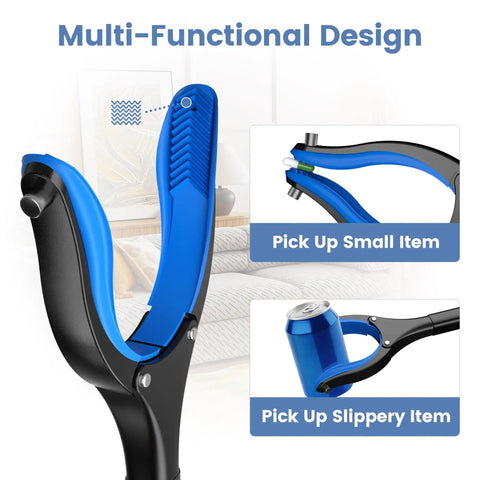 Two Pack 36 Inch Grabber Reacher Tool For Seniors Foldable Reachers With Anti Slip 90 Degree Rotating Jaw multifunctional design
