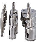 Jiawu 15 Piece Universal Hole Saw Kit With Emery Drill Bits For Cutting Ceramic Tiles Glass And Hard Surfaces Effortlessly Made Simple, silver round bits