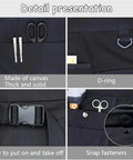 Dang Tough Canvas Tool Belt Bag Multi Pocket Work Apron Rugged Gear Pouch with D-ring, snap fasteners, and pockets for tools.