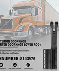 Volvo Truck Outer Door Handle Lower Rod Linkage Replacement For Smooth Lock Release Works Great Easy Install Door Handle Cable Built To Last Fits Heavy Duty Cab Doors Reliable Door Access Mechanism, black OE 8143976