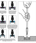 Very Heavy Duty Inner Bearing Puller Extractor Tool Made From Solid 40CR Steel Designed To Pop Rusted Seized Blind Hole Bearings From Car And Bike Engines With Strong Grip That Handles Heavy Hammering For A Quick Garage Fix Or For Real. 8-32mm collet use