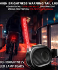 Bike Tail Light For Night Rides USB Rechargeable Waterproof Red LED Safety Light with high brightness on urban street
