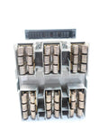 Masterpact Low Voltage Power Circuit Breaker 3 Pole 800 Amp 600 V AC Refurbished NT08N1 front view showing wiring connections.
