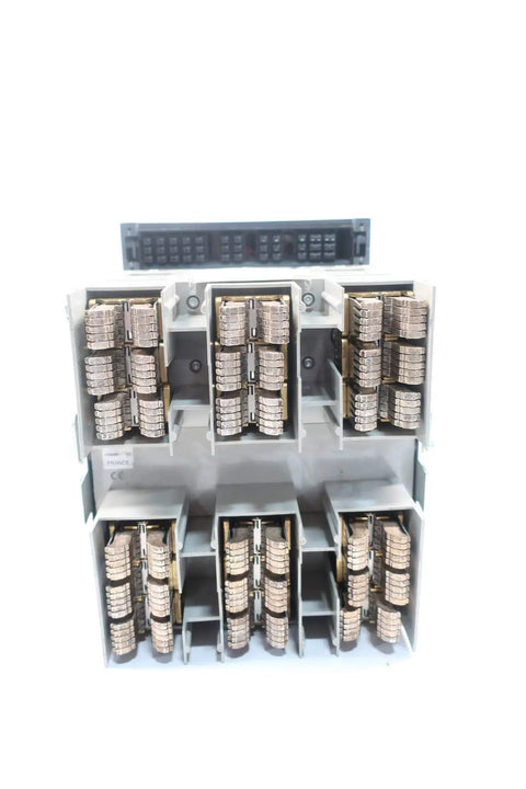 Masterpact Low Voltage Power Circuit Breaker 3 Pole 800 Amp 600 V AC Refurbished NT08N1 front view showing wiring connections.