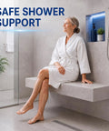 Hidden Mounting Kit For Floating Shower Benches Built To Last Stainless Steel Support Rods With Concealed Wall Anchors 2 Pack Tile Bathroom Seat Installation Adjustable Three Quarter Inch By Seventeen Point Five Inch Mount System in shower