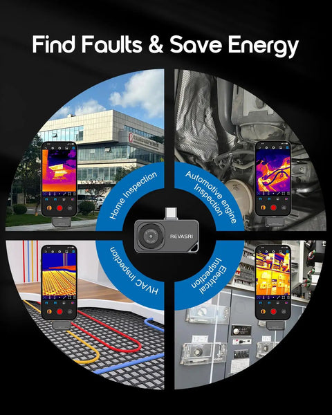 Smartphone Thermal Imaging Camera With 320x240 IR Resolution for iOS and Android USB-C Compatible used in various inspections