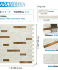 10 Sheet Peel And Stick Backsplash Subway Tile In Copper Beige Marble Look For Kitchen And Bathroom, real textured stone detail