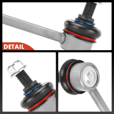 Detail view of Front Sway Bar End Links Pair for Mazda 3 2014 2015 2016 2017 2018 Sport Stabilizer Bar Upgrade, showing joints and fasteners.
