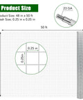 Heavy Duty Galvanized Wire Mesh Roll 48 in x 50 ft with 0.25 in mesh size, designed for critter protection in gardens.