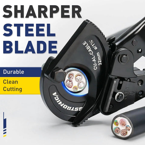 Ratchet Cable Cutters Heavy Duty Wire Cutters For Copper And Aluminum Cable Up To 240mm2 500 Kcmil Pro Grade Tool close-up