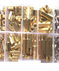Brass Hex Standoff Set for Electronics M2 M2.5 M3 M4 Male and Female Pillars Spacers Nuts and Screws PCB Board Assortment Kit Stainless Steel Hardware for DIY Projects Raspberry Pi Arduino, organizer box
