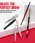 Precision Slant Tip Tweezer For Easy Hair Removal, Stainless Steel Grooming Tool with eyebrow pencils and brushes on display