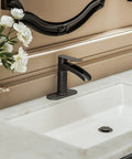 Oil Rubbed Bronze Waterfall Bathroom Sink Faucet With Single Handle 6 Inch Deck Plate Metal Pop Up Drain Assembly CUPC