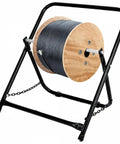 Single Axle Cable Reel Caddy Built To Last Heavy Duty Industrial Steel Wire Dispenser Holds Reels Up To Twenty Inch Diameter