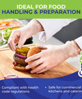 Care Plus latex-free vinyl gloves, clear, large, 100-count for food prep