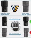 Comparison of Pro Grade Seventeen Piece Bolt Extractor Set with other extractors showing wear after use and material strength.