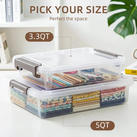 Knock Your Clutter Down To Zero With These Dependable Stackable Plastic Storage Bins With Secure Snap Lids Great For Paper Folders And School Projects Solid Durability Guaranteed