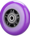 Purple Pro Grade Inline Skate Wheel with ABEC-9 Bearings, 85A hardness, for Roller Hockey Skates, close-up view
