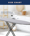13 Inch By 43 Inch Ironing Board Cover And Pad Extra Thick Heavy Duty Padded Scorch And Stain Resistant Elasticized Edges
