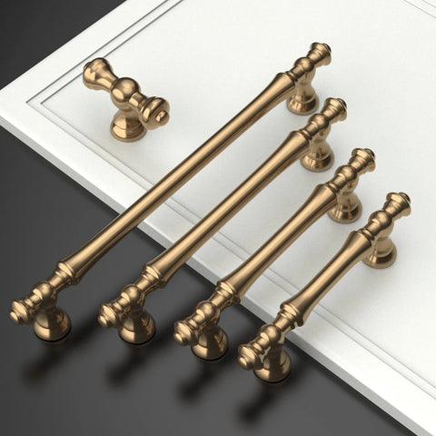Champagne Bronze Cabinet Pulls Set 5 Inch 128mm Hole Center 10 Pack Kitchen Cabinet Hardware Handles For Bathroom Cabinets