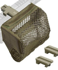 Heat Resistant AR Brass Catcher Net With Quick Release Zipper And Dual Picatinny Mounts, Thickened Nylon Frame Holds 100 Plus Casings For Easy Range Cleanup, Khaki.